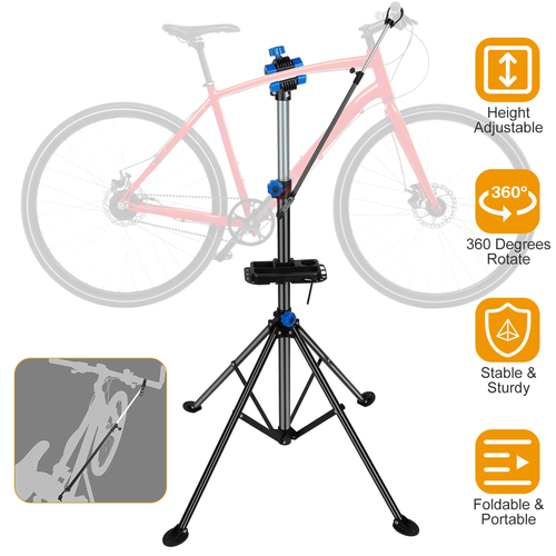 Bicycle Repair Stand Rack Height Adjustable Foldable Bike 