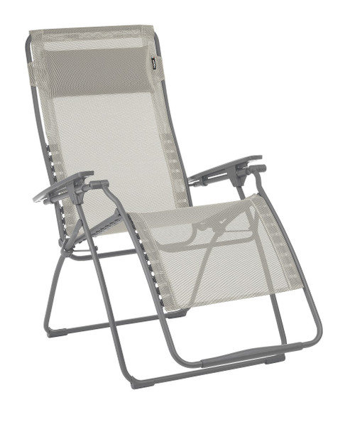 Homeroots Furniture Zero Gravity Recliner, Basalt Steel Frame, Seigle Fabric