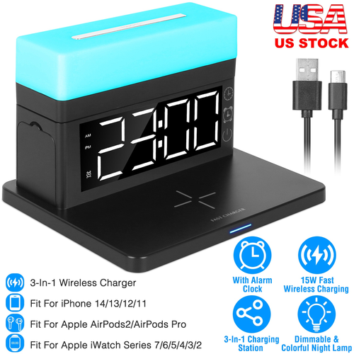 3 in 1 Wireless Charger Fast Charging Station Dock