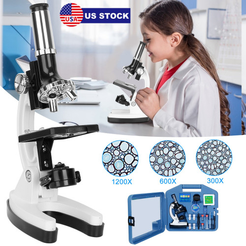 300X-1200X 28Pcs Kids Microscope Set