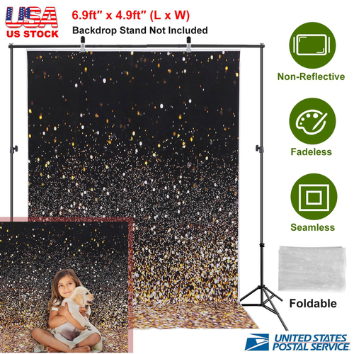 5x7FT Glitter Photo Backdrop Gradual Glitter 