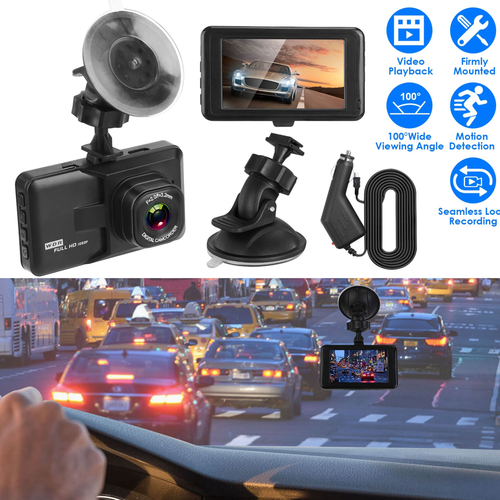 1080P Car DVR 3in Camera Dash Cam Camcorder Camera Recorder 