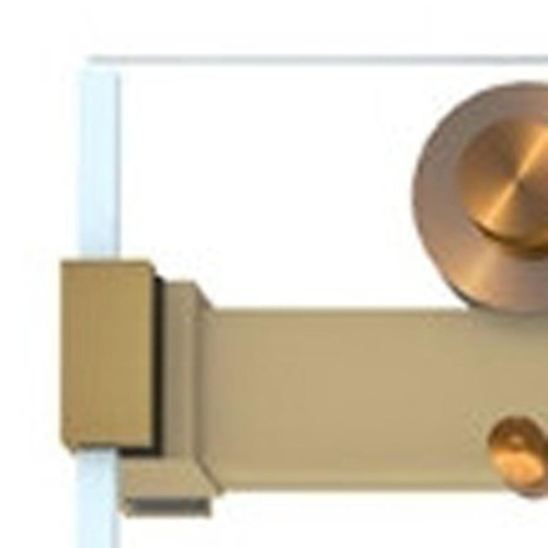 74" Gold Glass Sliding Closet Doors