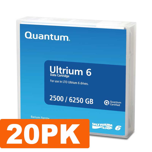 Quantum Tape, LTO, Ultrium-6, 2.5TB/6.25TB METAL PARTICLE (MP), W case