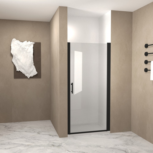 72" Black Glass Slab Door