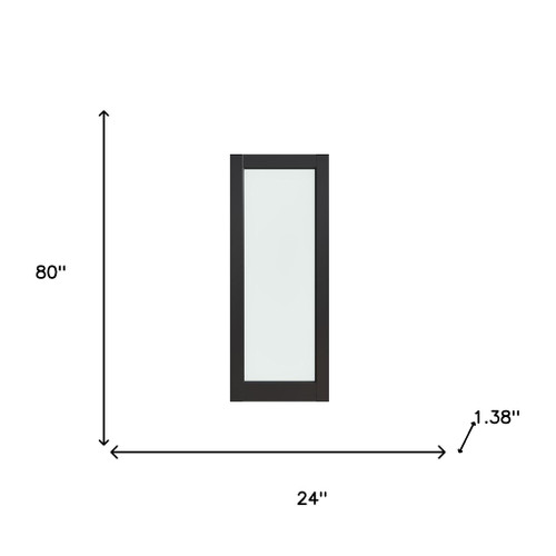 80" Black Glass French Doors