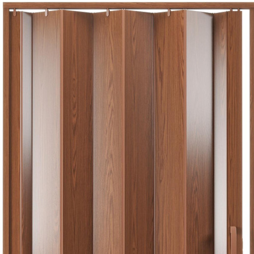 80" Walnut PVC Accordion Door