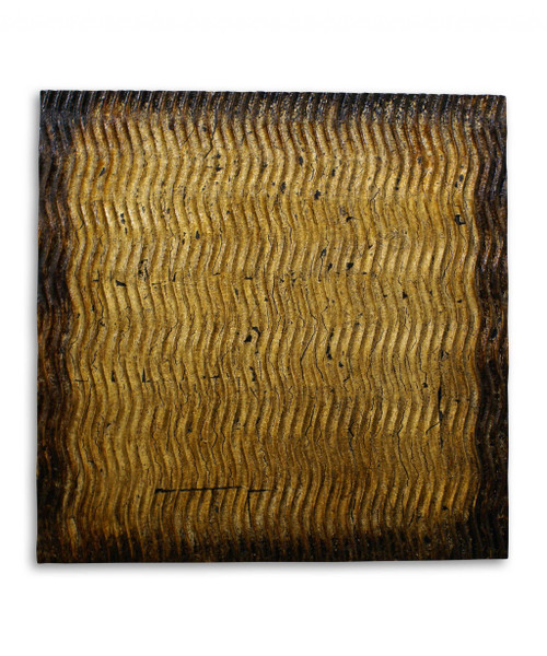 Homeroots Home Decor 1 x 36 x 36 Bronze Metallic Ridge Wall Art, Bronze Finish