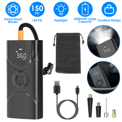 Car Tire Inflator Pump Portable Car 