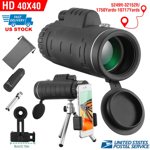 40x40 HD Optical Monocular Telescope w/ FMC Lens 
