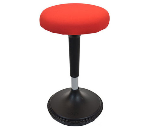 Red and Black Adjustable Height Swivel Office Chair