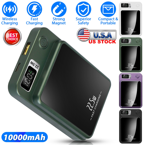 2 In 1 Magnetic Wireless Power Bank 10000mAh PD20W Fast Charger