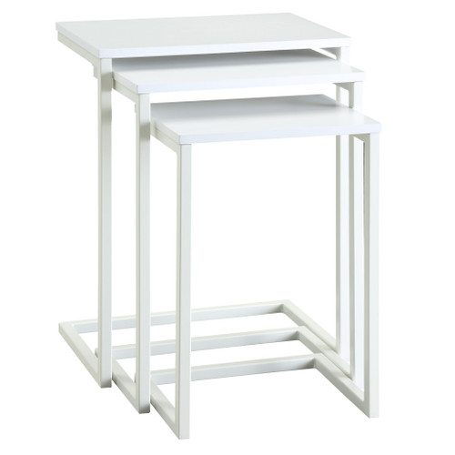 Homeroots Living Room 24" White Solid Wood Rectangular End Table