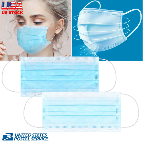 50Pcs 3-Layers Disposable Face Masks 
