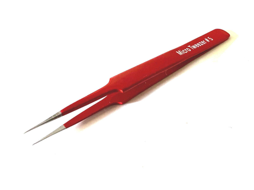 Super Precision High Quality Fine Point Tweezers Tool Fleas Tick Removal Stainless #5