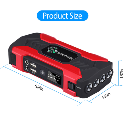 Car Jump Starter Booster 800A Peak 28000mAh 12V Battery Charger