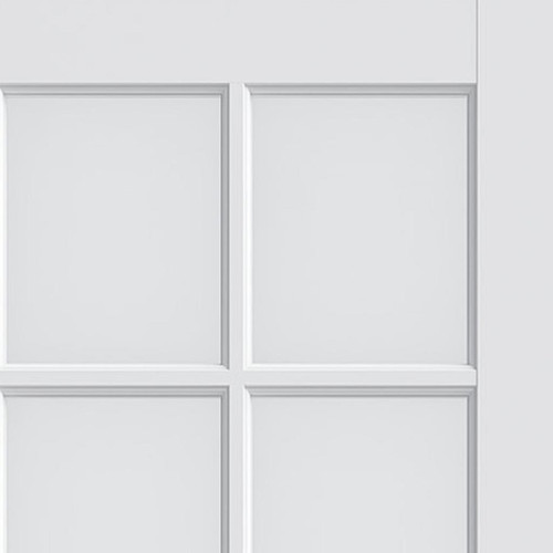 Set Of Two 96" White Glass French Doors