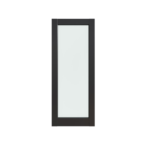 80" Black Glass French Doors