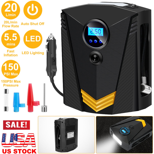 Tire Inflator 12V DC 100W 150PSI Digital Tire Pump 
