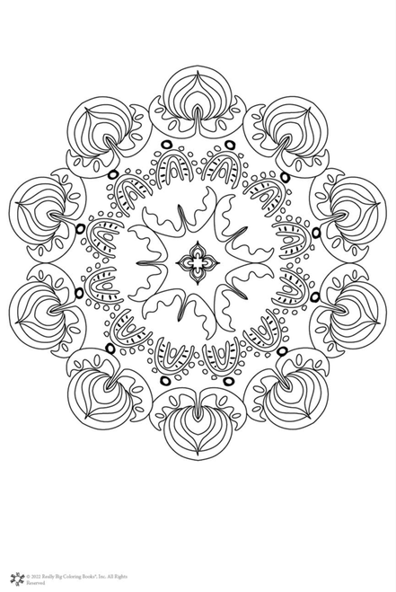 Mandalas Really Big Coloring Book