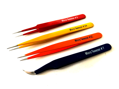  High Quality Micro Tweezers Variety Pack Stainless Steel