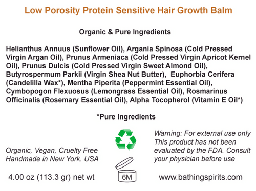 Low Porosity Protein Sensitive Hair Butter Balm