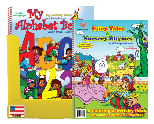 12 ABC, 12 Fairy Tales Coloring Books