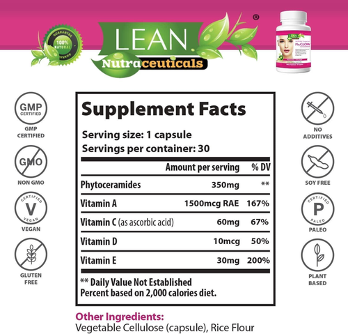 Skin Care Phytoceramides 90 Day Hydration Focus Super Ceramide Supplements 
