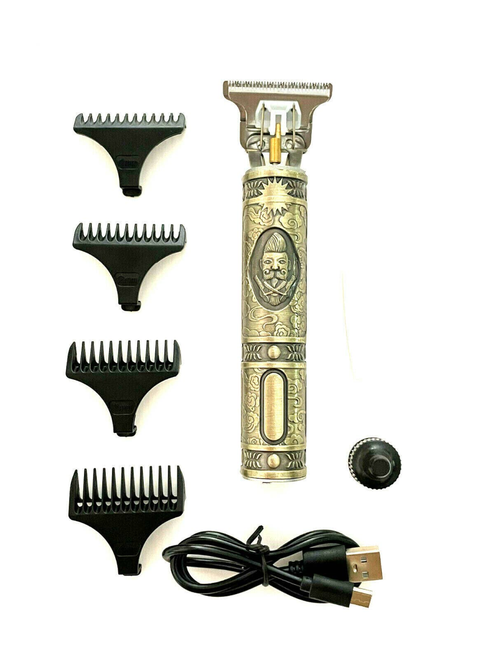 USB Rechargeable Hair Clipper Trimmer Shaving Styler + Barber Grooming Haircutting Scissors Gift Set