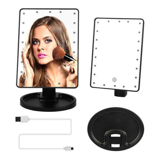 22 LED Lights Rechargeable Cosmetic Mirror 