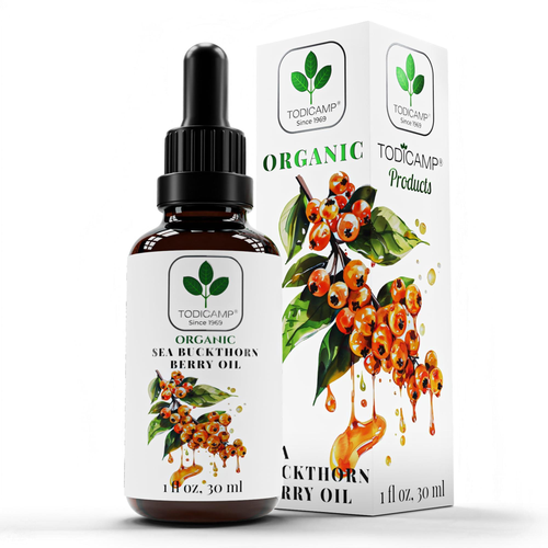 Organic Sea Buckthorn Oil 1 fl oz Cold Pressed Sea Buckthorn Berry Oil Seabuckthorn for Face Hair Body & Supplement