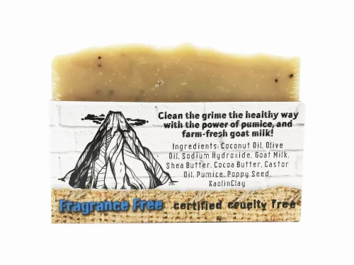 O My! Goat Milk Pumice Soap - Made with Farm-Fresh Goat Milk - Moisturizes skin with Natural Alpha Hydroxy Acids in Goat Milk - Free of Parabens & More - Leaping Bunny Certified - Handcrafted