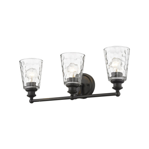 Homeroots Lighting Mae 3-Light Vanity, Oil-Rubbed Bronze Finish