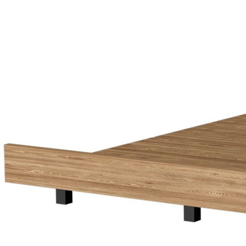Beige Wood Twin Bed Frame