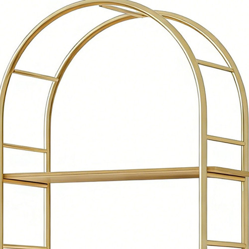 72" White Wood Adjustable Three Tier Etagere Bookcase