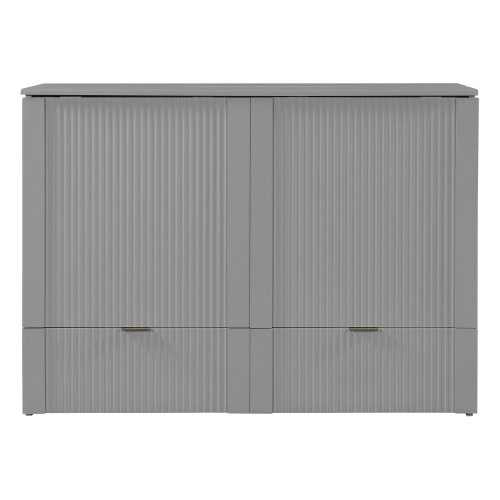Gray Wood Full Murphy Bed