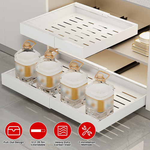 Expandable Pull out Cabinet Organizer Slide 