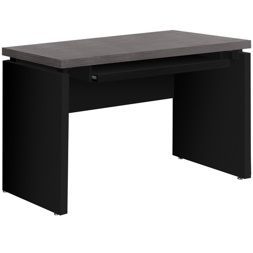 24" Gray and Black Computer Desk