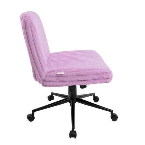 Purple and Black Adjustable Height Rolling Gaming Chair