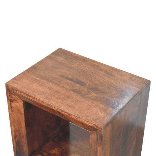 18" Brown Solid Wood and Wood End Table With Drawer And Shelf