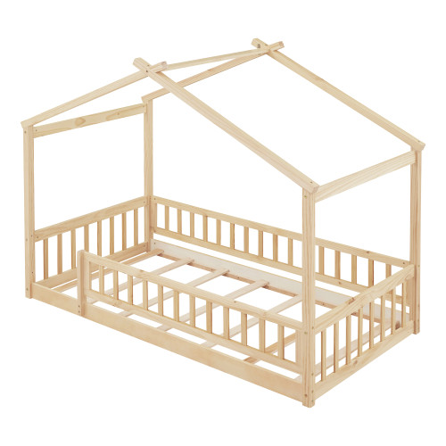 Natural Wood Twin Bed Frame