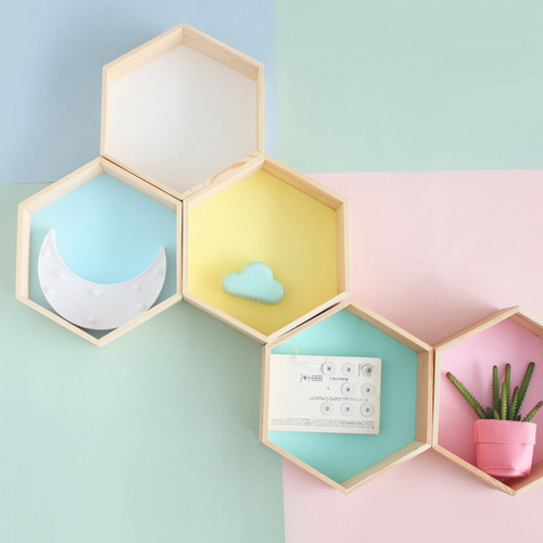 Hexagonal Wall Shelf