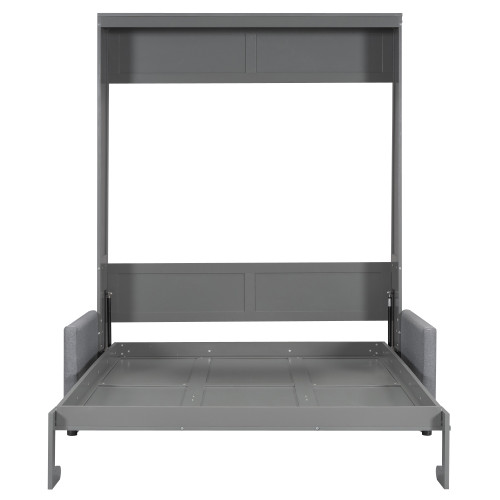Gray Wood Queen Murphy Bed