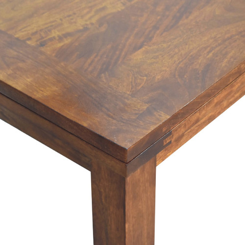 35" Brown Solid Wood Dining Table