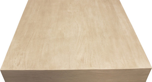 55" Natural Solid Wood Distressed Block Coffee Table