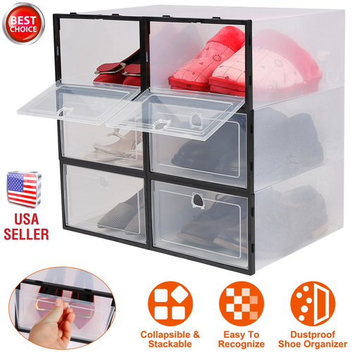 6Pcs Collapsible Shoe Box 