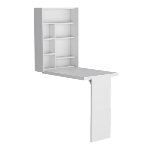 24" White Wood Bar Cart