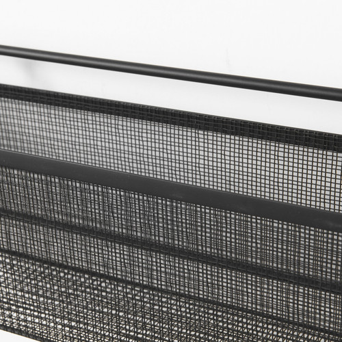 23" Black Metal Wall Mounted Accent Shelf