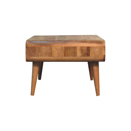 34" Oak Solid Wood Coffee Table With Two Drawers