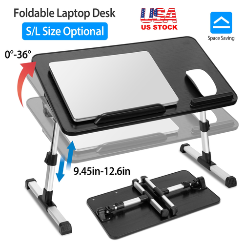 Foldable Laptop Stand Height Angle Adjust Notebook Bed Desk